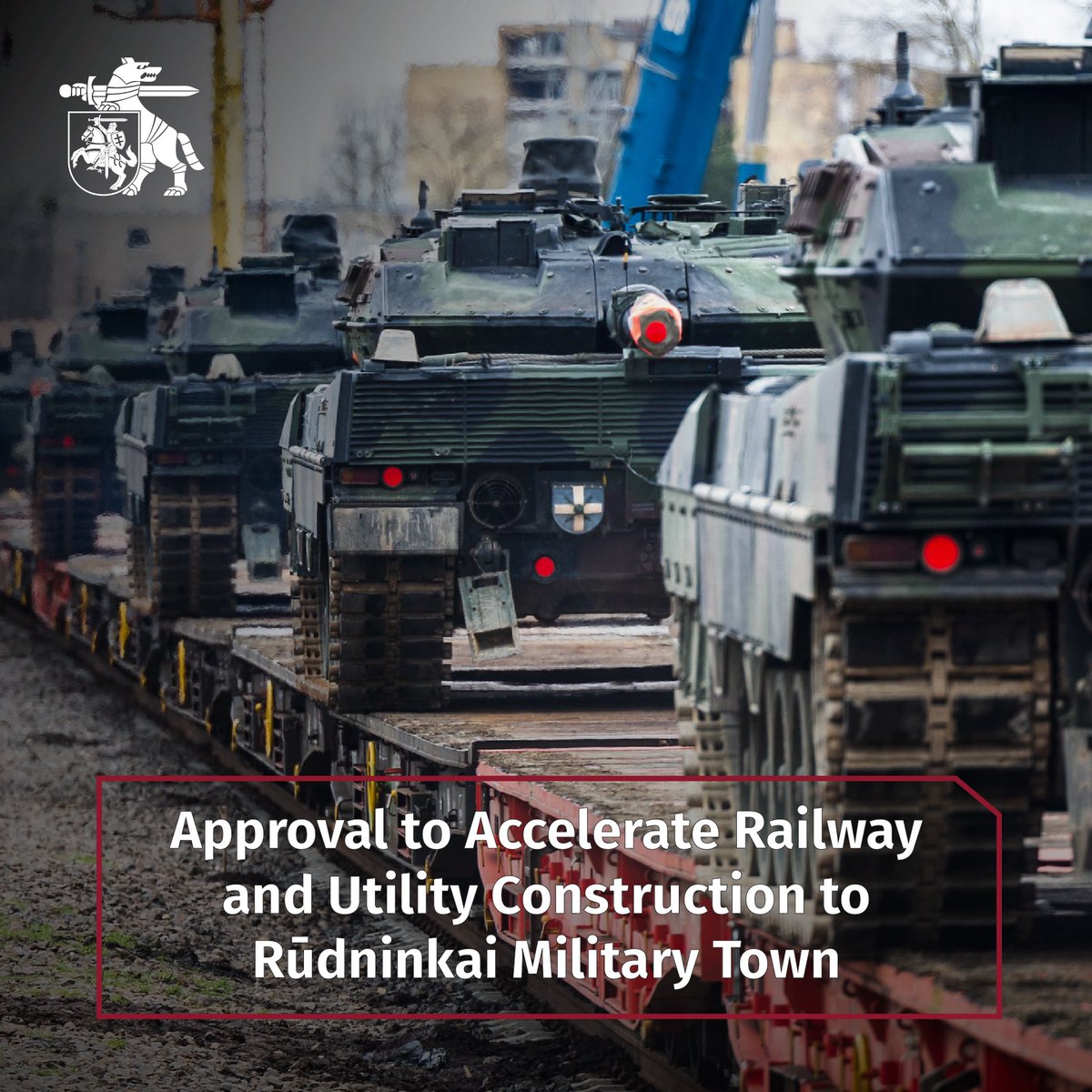 ✅ Lithuanian Parliament greenlights accelerated railway &amp; utility construction to Rūdninkai Military Town – the future home of the German 🇩🇪 brigade in Lithuania 🇱🇹

We are fully committed to having all infrastructure ready on time so we can host our allies properly!