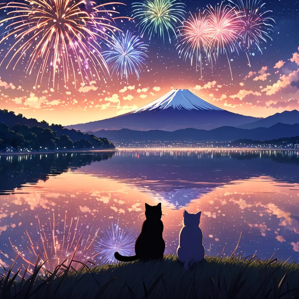 ai_pixel60667's tweet photo. 花火と子猫たち
#AIアート #AIart #AIイラスト #生成画像 #AIart #AIillustration #generatedimage https://t.co/ESKOvFQbgZ