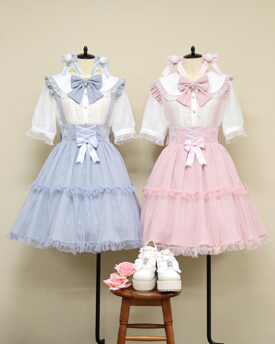 Amavel Pop’ｎ Bunny ドットチュールスカート サックス 新品 New Item︎︎︎︎☑︎ 6/20(金)販売START📢 🏷Pop'n Bunnyドット