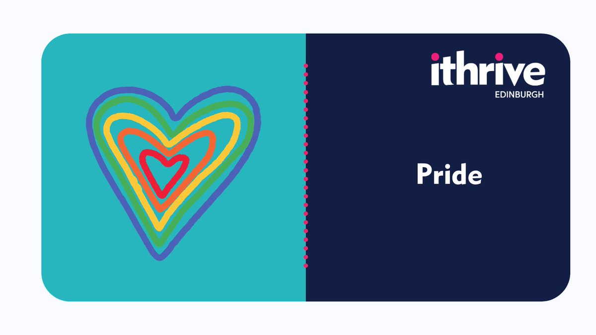 Happy Pride to everyone celebrating today! 🏳️‍🌈🤍 

Pride is a time to celebrate love, identity, and community and to remind ourselves that support is always here when you need it. 

Find resources designed with and for the LGBTQ+ community: ithriveedinburgh.org.uk/self-help/self…