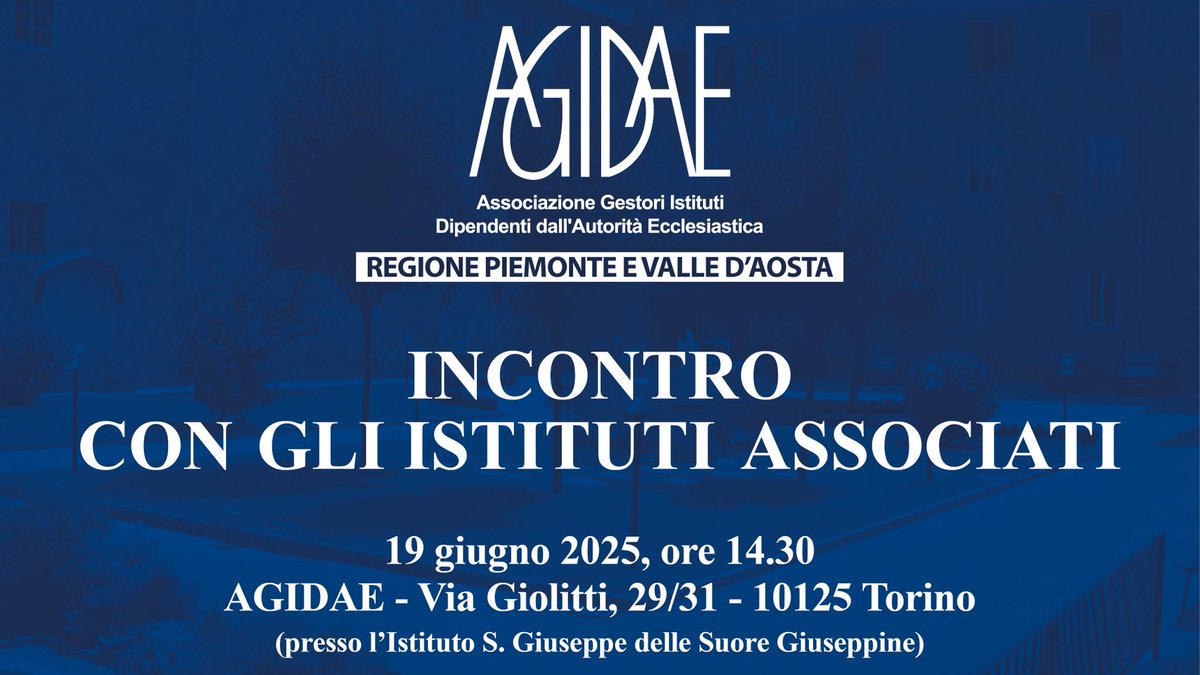 agidae_official's tweet photo. Incontro con gli Istituti Associati AGIDAE della Regioni Piemonte e Valle D’Aosta presso l’Istituto San Giuseppe delle Suore Giuseppine https://t.co/iJjprZwVNI