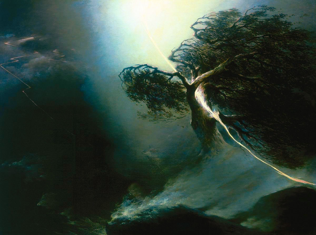 rinconartex's tweet image. «Roble fracturado por un rayo» (Maksim Vorobyov, 1842).