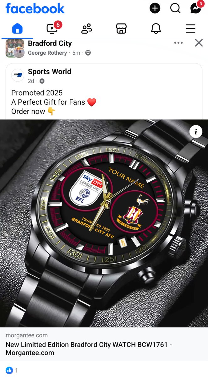 Thecityvent's tweet image. You ok hun? You've not touched your Bradford city promoted to league one 2025 watch with your name on? #bcafc