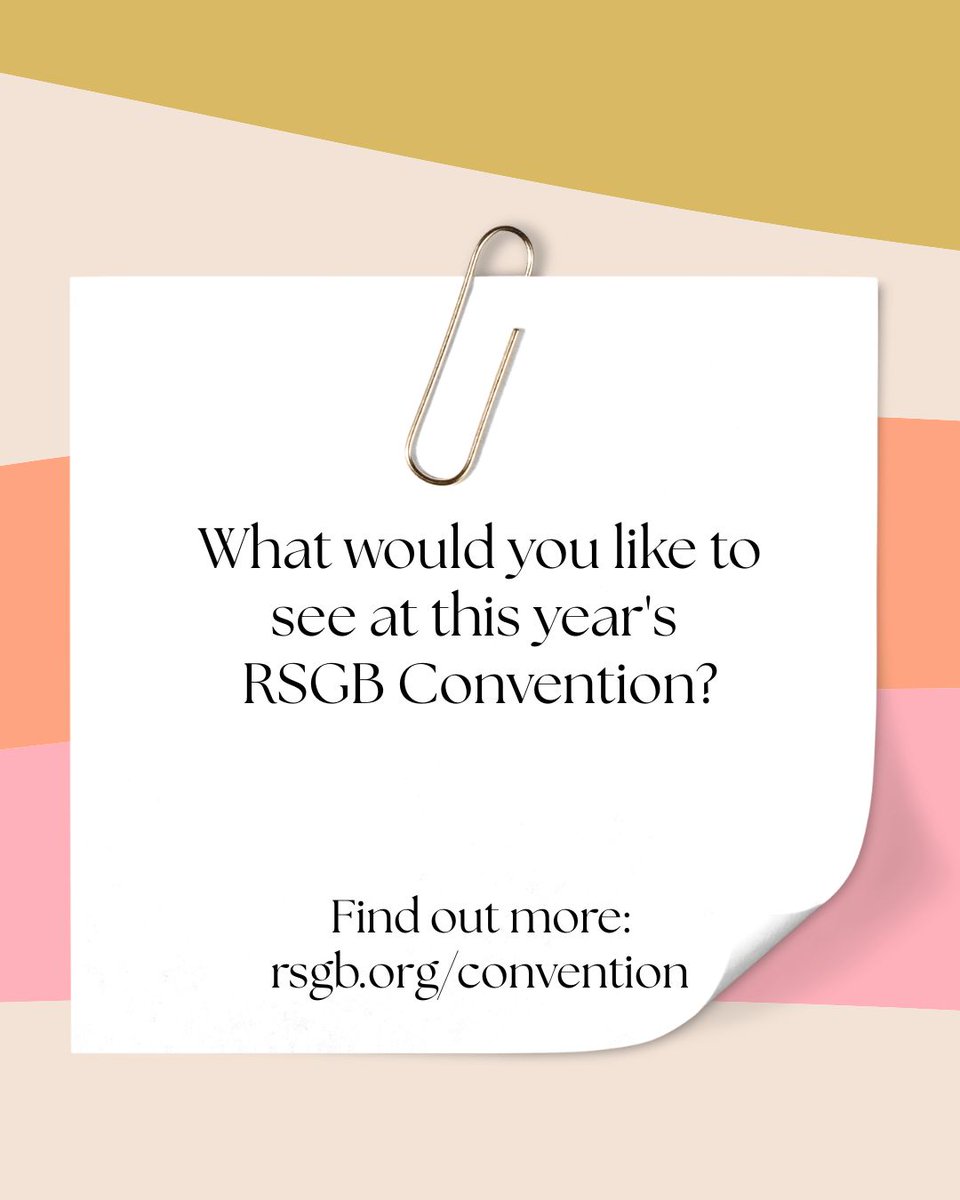 RSGB (@thersgb) on Twitter photo Thank you to everyone who has so far submitted ideas for speakers, presentations, topics and practical sessions for October's Convention.
Let us know what you'd like to see by emailing convention@rsgb.org.uk
#amateurradio #hamr #RSGBconvention2025 Thank you to everyone who has so far submitted ideas for speakers, presentations, topics and practical sessions for October's Convention.
Let us know what you'd like to see by emailing convention@rsgb.org.uk
#amateurradio #hamr #RSGBconvention2025