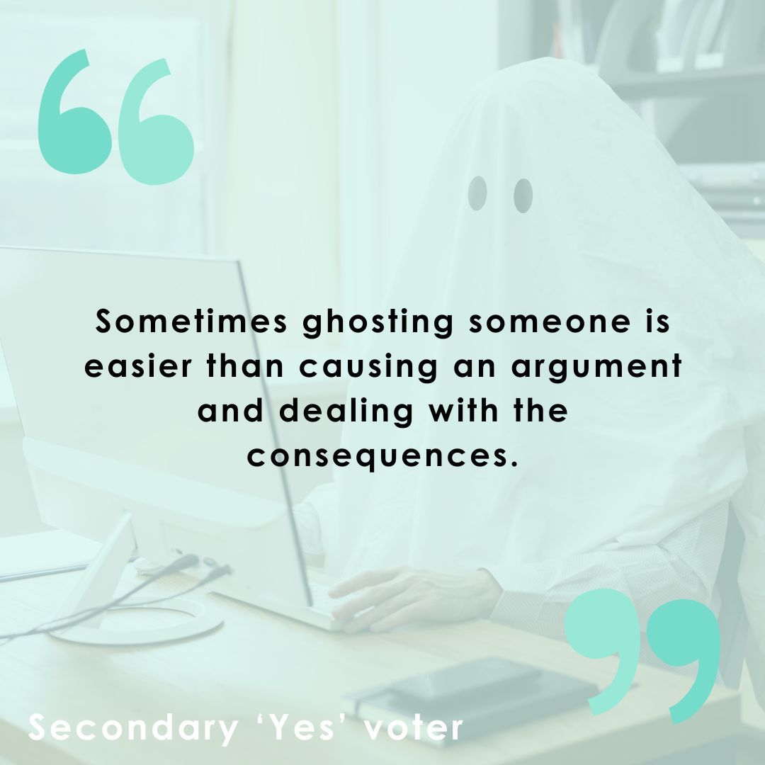 votesforschools's tweet photo. Is ghosting easier for everyone?

Our secondary and older voters were discussing ghosting in their professional and personal lives last week. You can see the results of the vote here: https://t.co/ytb0tqvzo9 https://t.co/55Tfi5PoKE
