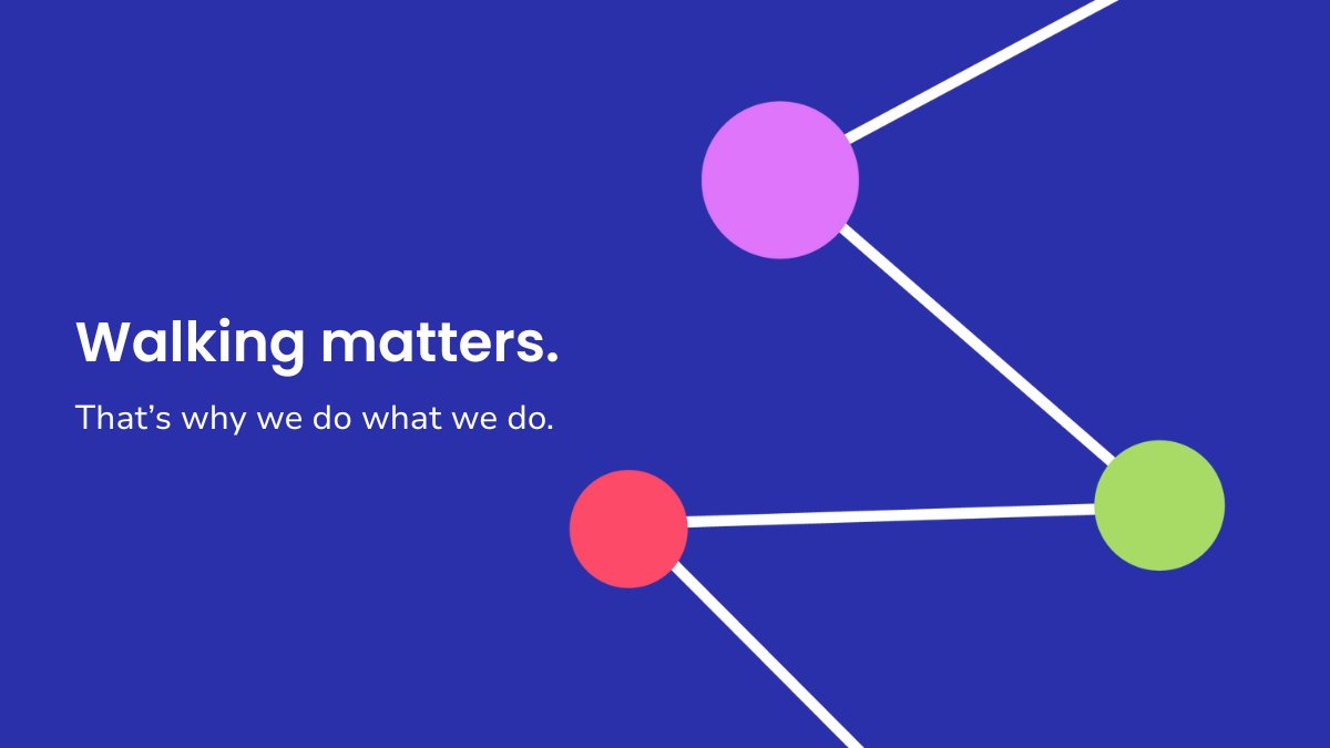 Walking is front and centre in our new name. Because it changes everything!

✨ Boosts body and mind 
✨ Cleaner air, better planet 
✨ Simple, free and powerful

That's why walking matters.
Read more at lght.ly/71h7bh6