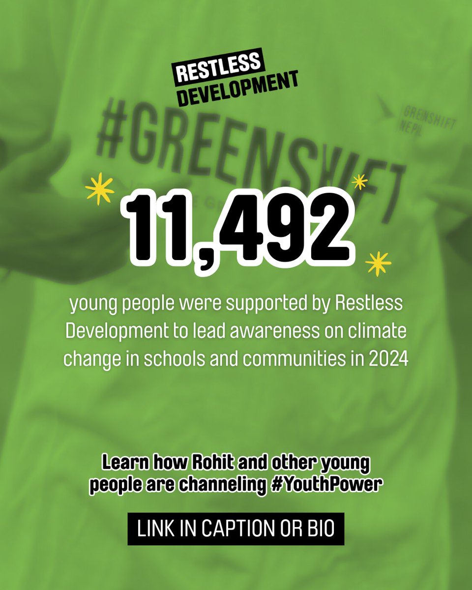 🎉 We launched our Annual Report 2024 and Rohit’s story is just one of many that shows the ripple effect of investing in #YouthPower.

🔗 Click the link below to read more about what youth-led change looks like.

restlessdevelopment.org/2025/06/global…