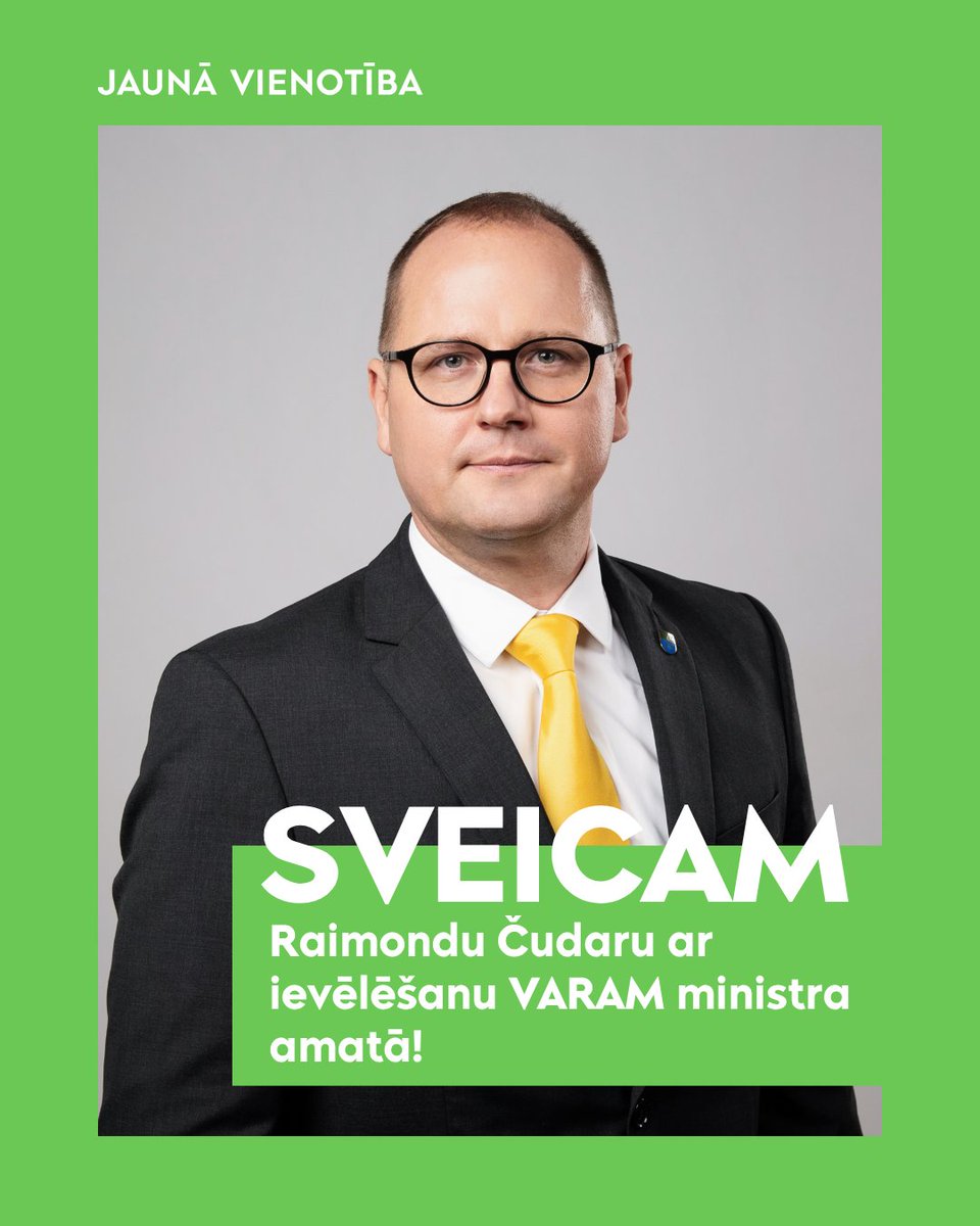🎉 Sveicam <a href="/raimondscudars/">Raimonds Čudars</a> ar ievēlēšanu Viedās administrācijas un reģionālās attīstības ministra amatā!

🏛️ Raimondam Čudaram ir plaša pieredze kā Salaspils novada priekšsēdētājam, klimata un enerģētikas ministram, kā arī Saeimas deputātam. Viņa zināšanas un redzējums būs