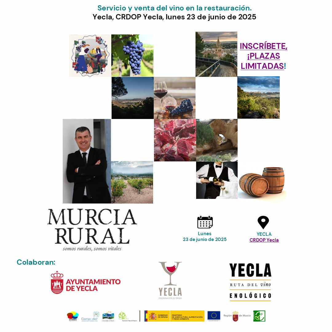 🎉 ¡Nueva Jornada sobre Servicio y Venta del Vino en la Restauración! 🍷
📍 Yecla, 23 de junio de 2025
🕠 De 16:30 a 20:30 h
📌 Sede CRDOP Yecla
🔗 ¡Inscríbete antes del 20 de junio!
 Formulario de inscripción aquí 
acortar.link/ZcBgZj