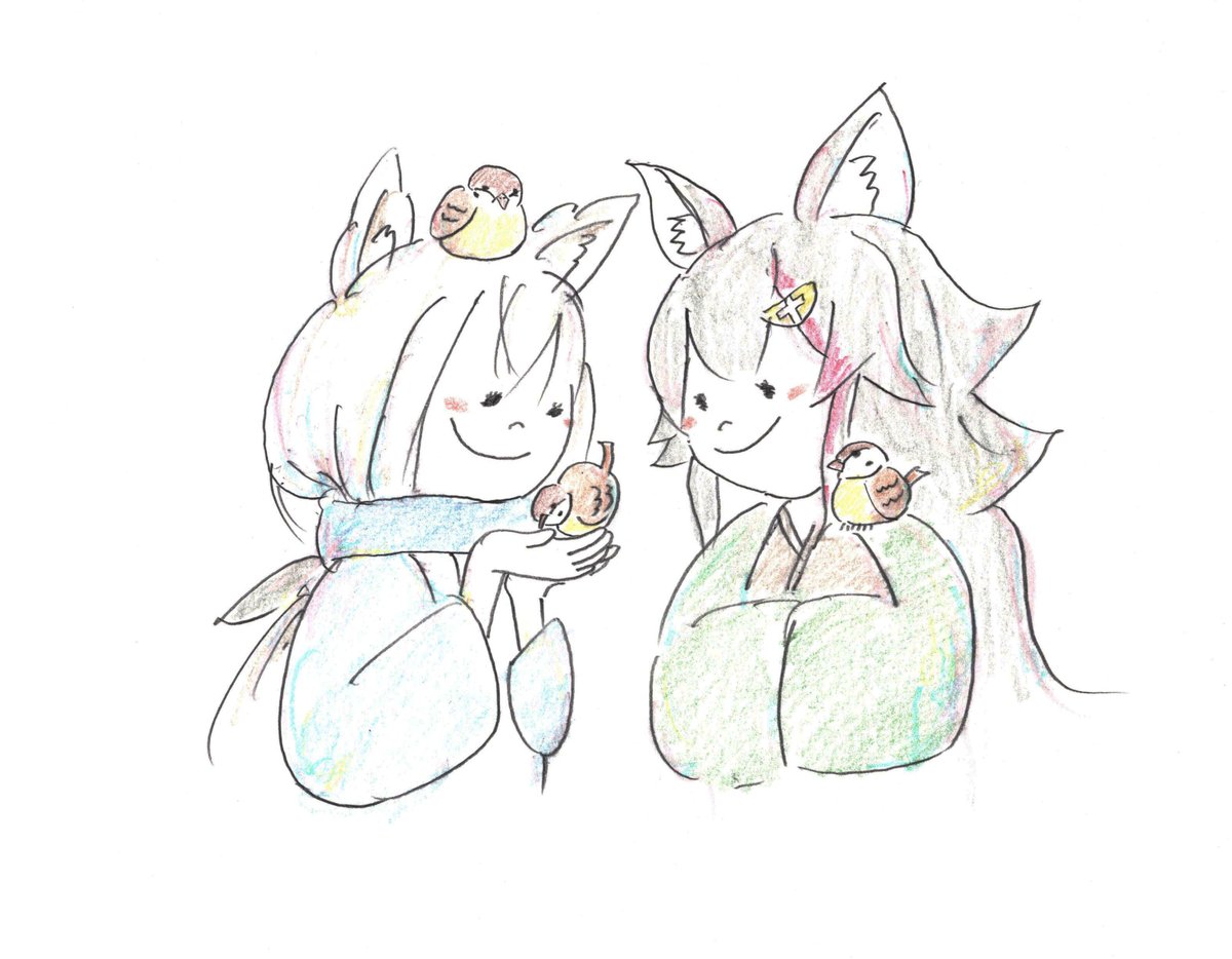 #絵フブキ
#みおーん絵
#フブミオ