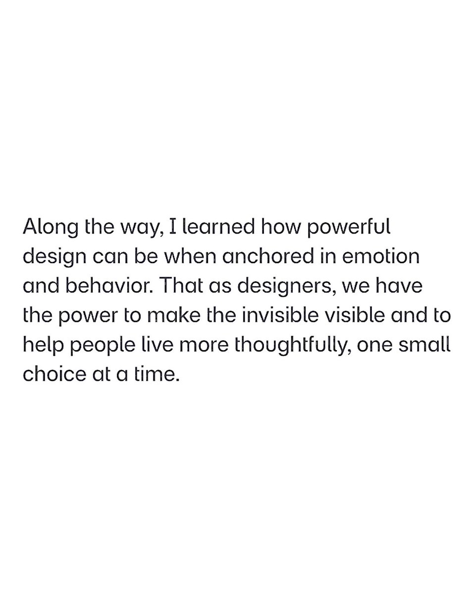 Not all impact is loud.
Sometimes, it’s one small choice at a time.

📸 A line from the case study I wrote on Cero, a project about designing not just for action, but reflection.
