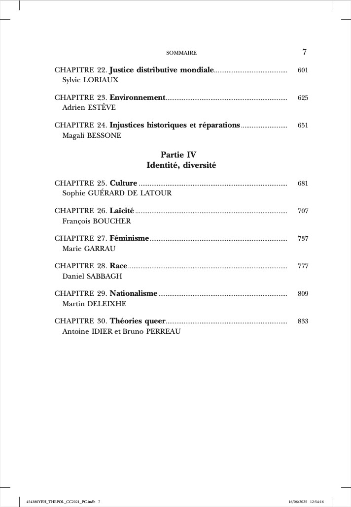 Théorie Politique: 4 parties, 30 chapitres, 880 pages