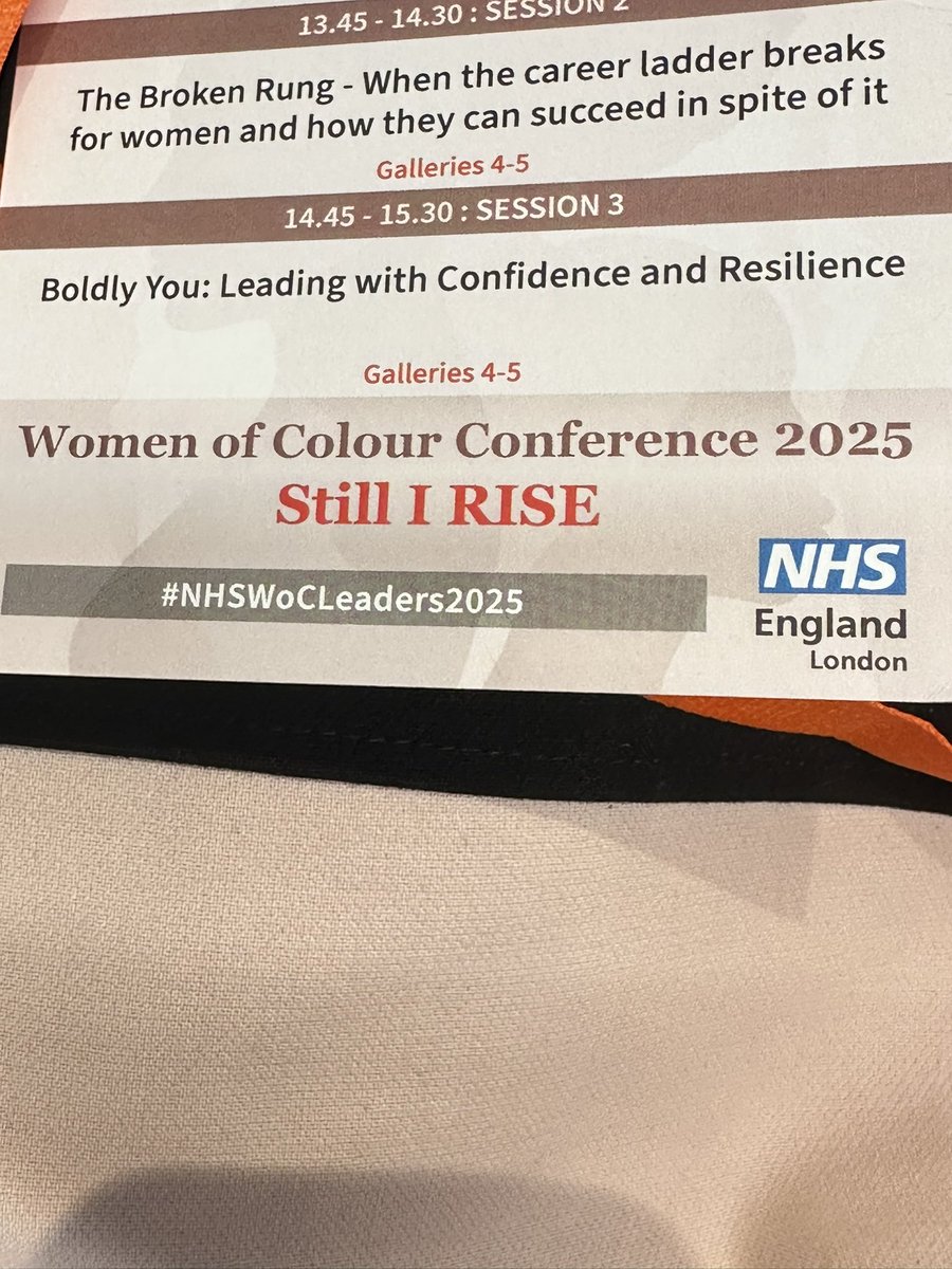 The #NHSWomenOfColour conference has started with a beautiful reading of ‘Still I rise’ (Maya Angelou). It’s a sea of colourful outfits &amp; beauty. Looking forward to the rest of the day &amp; doing my session too 😁🙏💪#NHSWoCLeaders2025