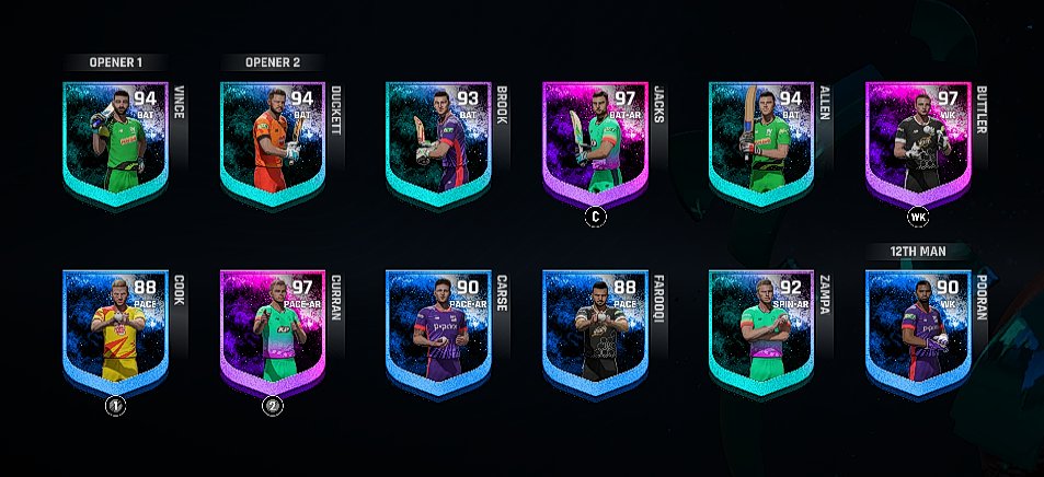 #Cricket24 #ProTeam #C24ProTeam
😍 Team Of The Week to soothe the eyes 😊