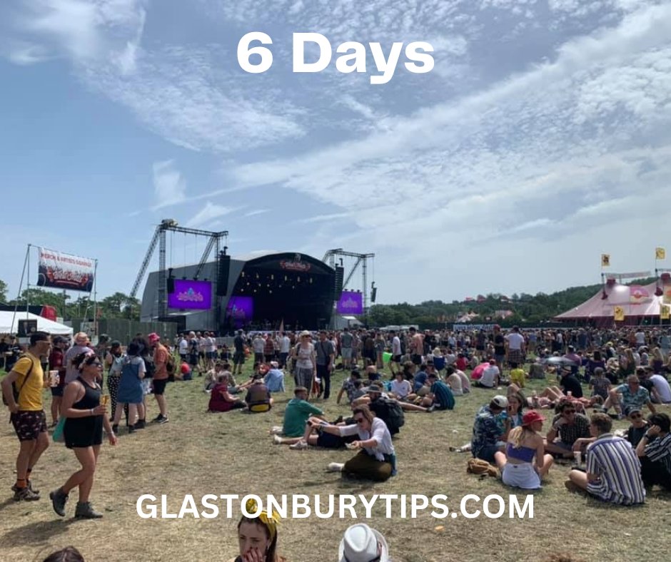 6 days!

#glastonbury2025 #glasto2025 #glastonbury #glastonburyfestival #glasto #glastonburytickets #glastofest #glastophoto #glastonburyinfo #glastonburycountdown #festivals #music #festival