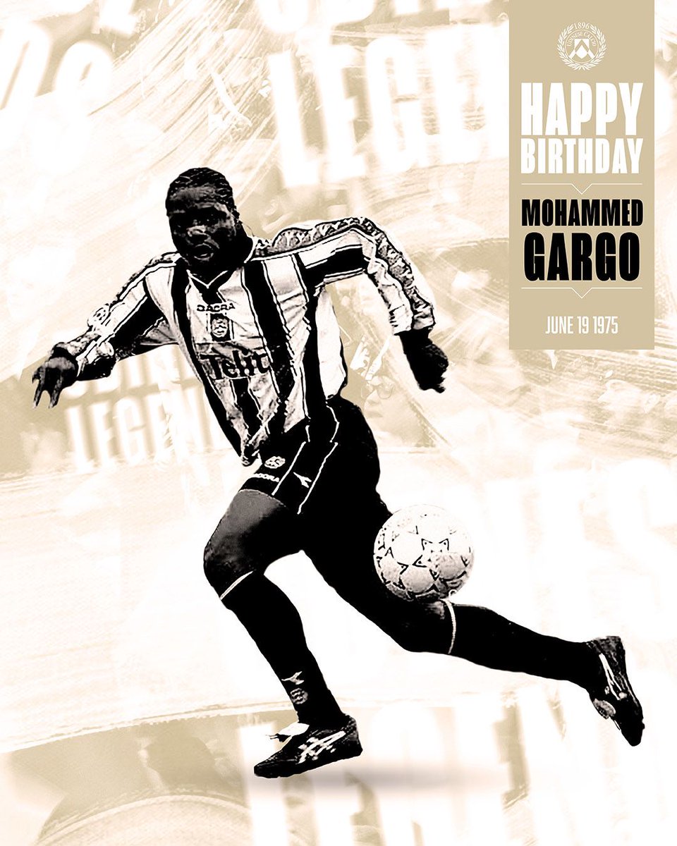 Buon compleanno Mohammed Gargo 🎊
Happy birthday Gargo 🎂

⚪️⚫️ #ForzaUdinese #AlèUdin #UdineseLegends