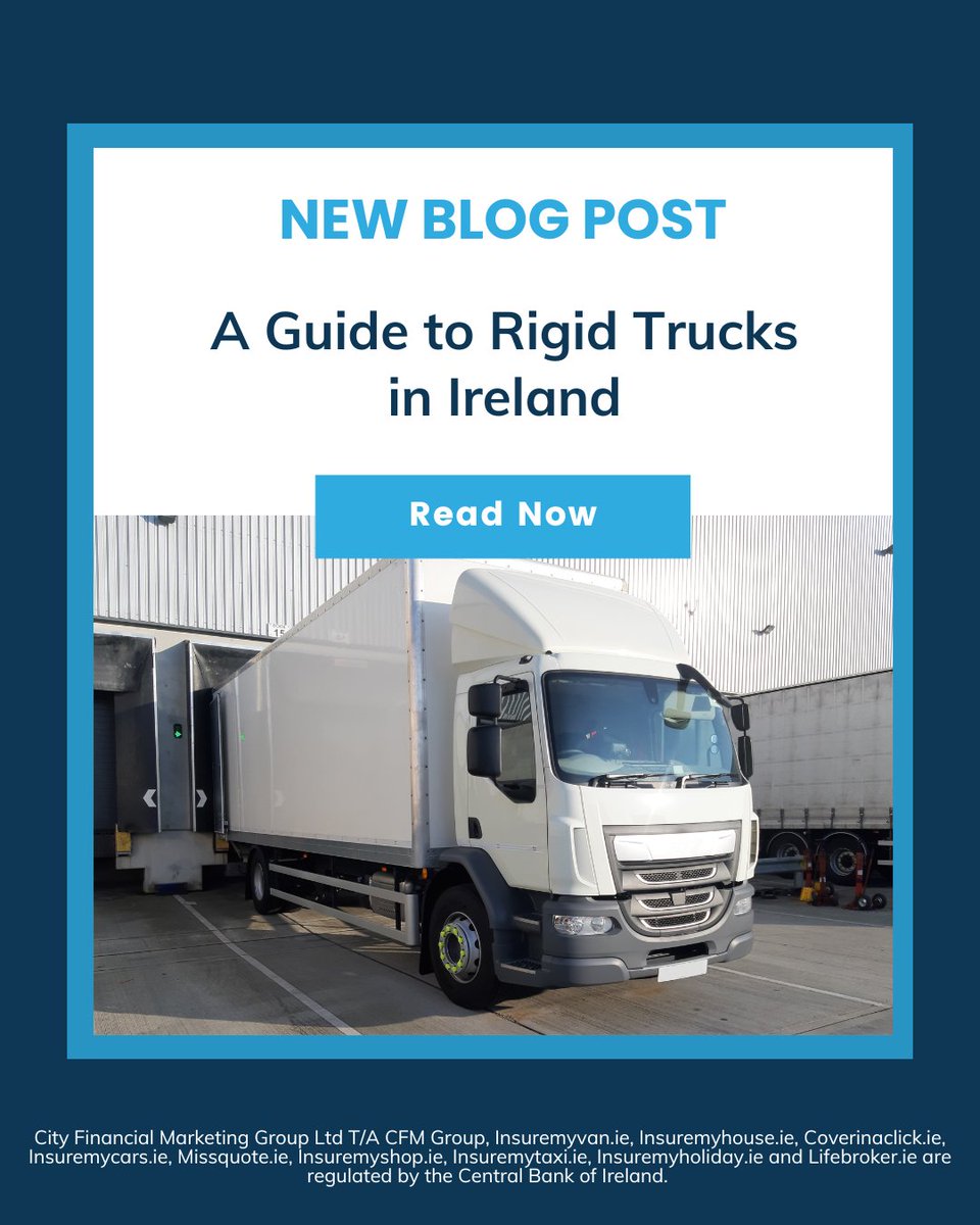 From licensing to load limits, here’s everything you need to know about rigid trucks in Ireland.
👉 insuremyvan.ie/blog/rigid-tru…

#insuremyvan #newarticles #irishdaily #truckdriverlife #ad