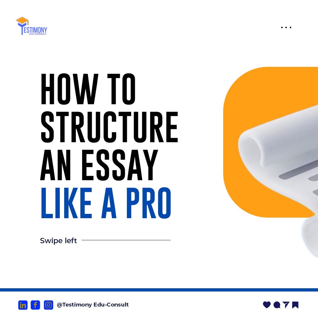 Testimonyeduco1's tweet photo. Struggling with essays? 🎯 Learn to structure like a PRO! ↓ 👇 Step-by-step guide below! #EssayTips @TestimonyEdu" 🧵 https://t.co/QS7mq7OP0l