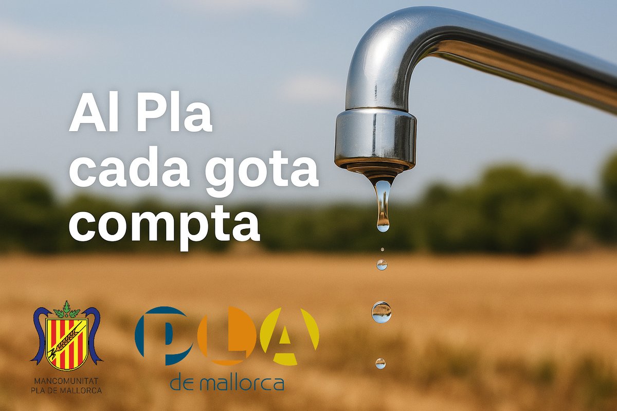 🌾💧 Al Pla cada gota compta 💧🌾

L’aigua és vida, però al Pla de Mallorca s’està convertint en un recurs cada cop més escàs. Camps secs, pous buits i restriccions 

👉 Petits gestos marcar la diferència.

📍 Per tu. Per la terra. Pel futur del Pla.