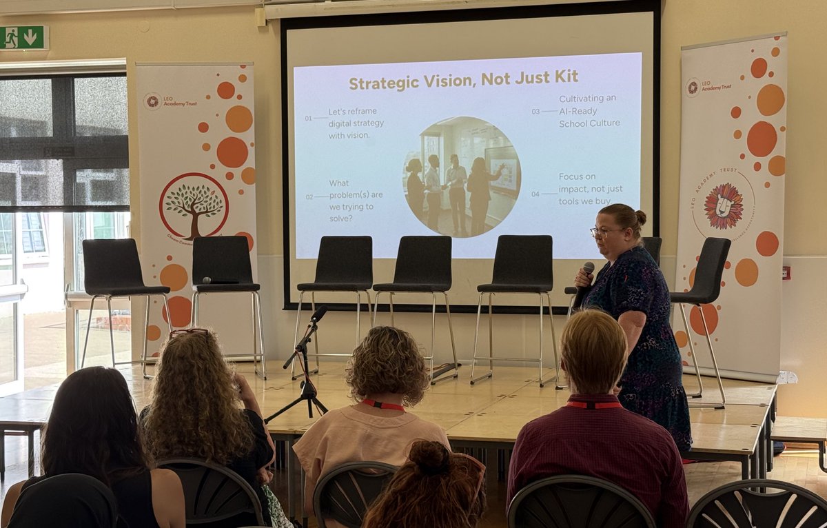 LEOacademies's tweet photo. @EppingTrust @LGfL @EdtechukHQ @LEOtraining5 @LEOcomputing @BelindaMMEvans @ty_goddard @bobusher @johnjackson1066 @JulaanGovier @MrcTechteacher @MrsShirley8 @grahammacaulay 💬 London EdTech Hubs Expo 2025

What is the role of AI in education?

@MrsShirley8 is taking colleagues through the coming avalanche of AI. How do we prepare leaders, teachers, pupils &amp; parents?

👉 https://t.co/PjgsZQggCE

@LGfL @EdtechukHQ #EdTechHubsExpo https://t.co/0XvEH5ZB74