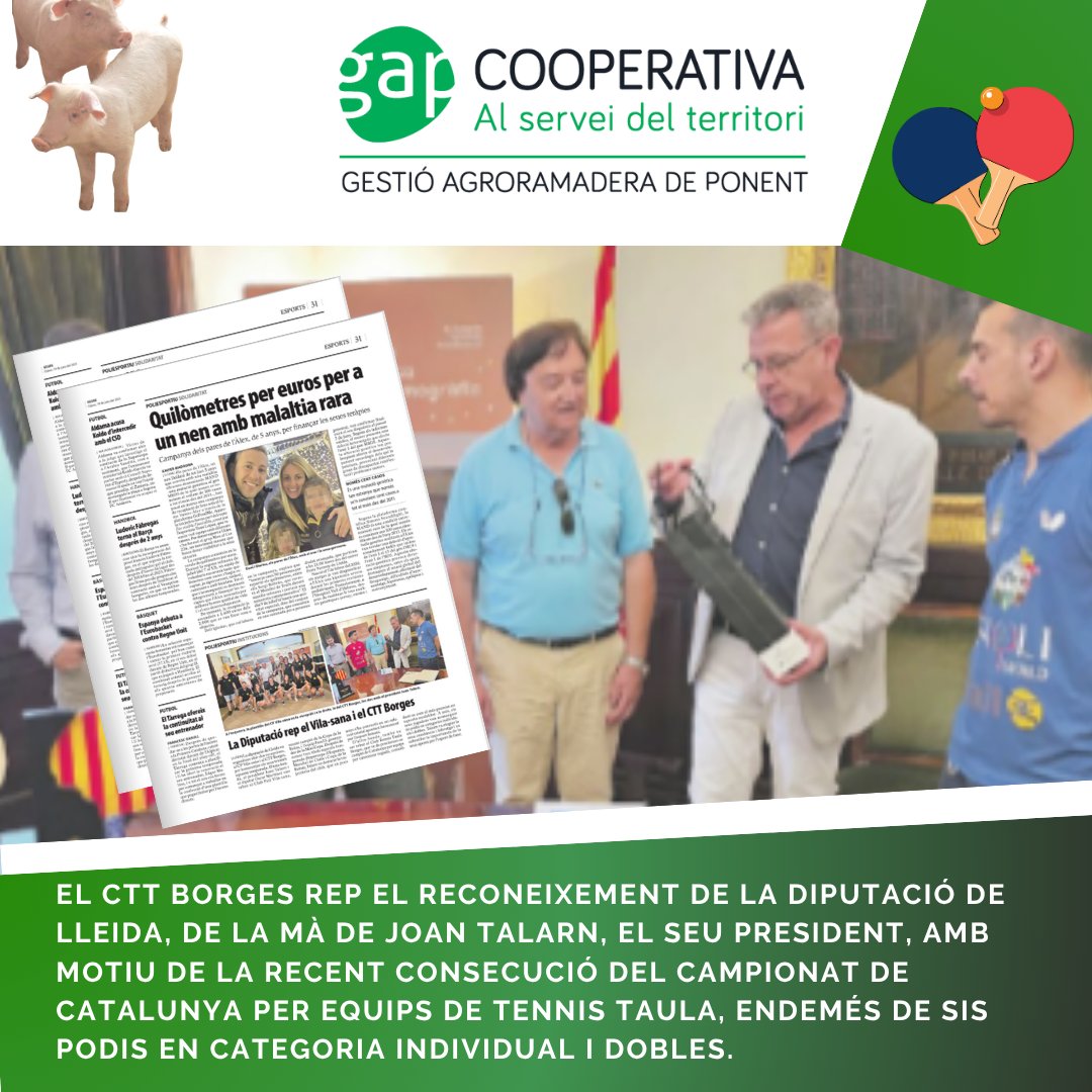 GAP Cooperativa (@gapcooperativa) on Twitter photo 👏 Felicitats al CTT Borges pel 14è títol i a tots els clubs esportius de les Garrigues! A GAP Cooperativa seguim apostant per l’esport com a eina de creixement per al territori i la joventut 💚 #CTTBorges #GAPCooperativa #Esport #LesGarrigues <a href="/cttborges/">CTT Les Borges</a>
gapcooperativa.com/els-clubs-espo… 👏 Felicitats al CTT Borges pel 14è títol i a tots els clubs esportius de les Garrigues! A GAP Cooperativa seguim apostant per l’esport com a eina de creixement per al territori i la joventut 💚 #CTTBorges #GAPCooperativa #Esport #LesGarrigues <a href="/cttborges/">CTT Les Borges</a>
gapcooperativa.com/els-clubs-espo…