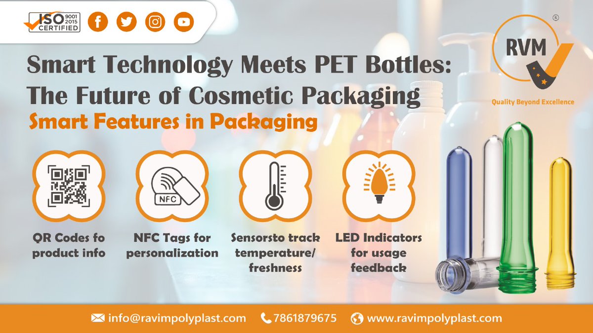 rvm_preforms's tweet photo. ♻️ Smart. Sustainable. Stunning. The Future of Cosmetic Packaging is Here. The beauty industry is transforming — and it's not just about what’s inside the bottle anymore.

https://t.co/JDm0fbZcWE

#PETPreforms #PPPreforms #SmartCosmeticPackaging #PETBottleInnovation https://t.co/pyoSQ6GGsH