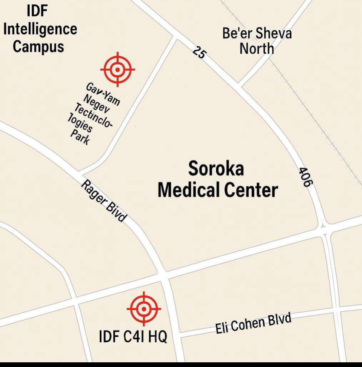 <a href="/Hallaschka_HH/">Andreas Hallaschka 🇮🇱 🇺🇦 </a> Angesichts der Tatsache, dass man neben das #Soroka-Krankenhaus 2 wichtige Militäranlagen gebaut hat und beim Krankenhaus nach aktuellem Stand nur sogenannte Sekundärschäden  von Druckwellen etc. zu sehen sind, ist es doch recht wahrscheinlich, dass die Rakete auf eines der