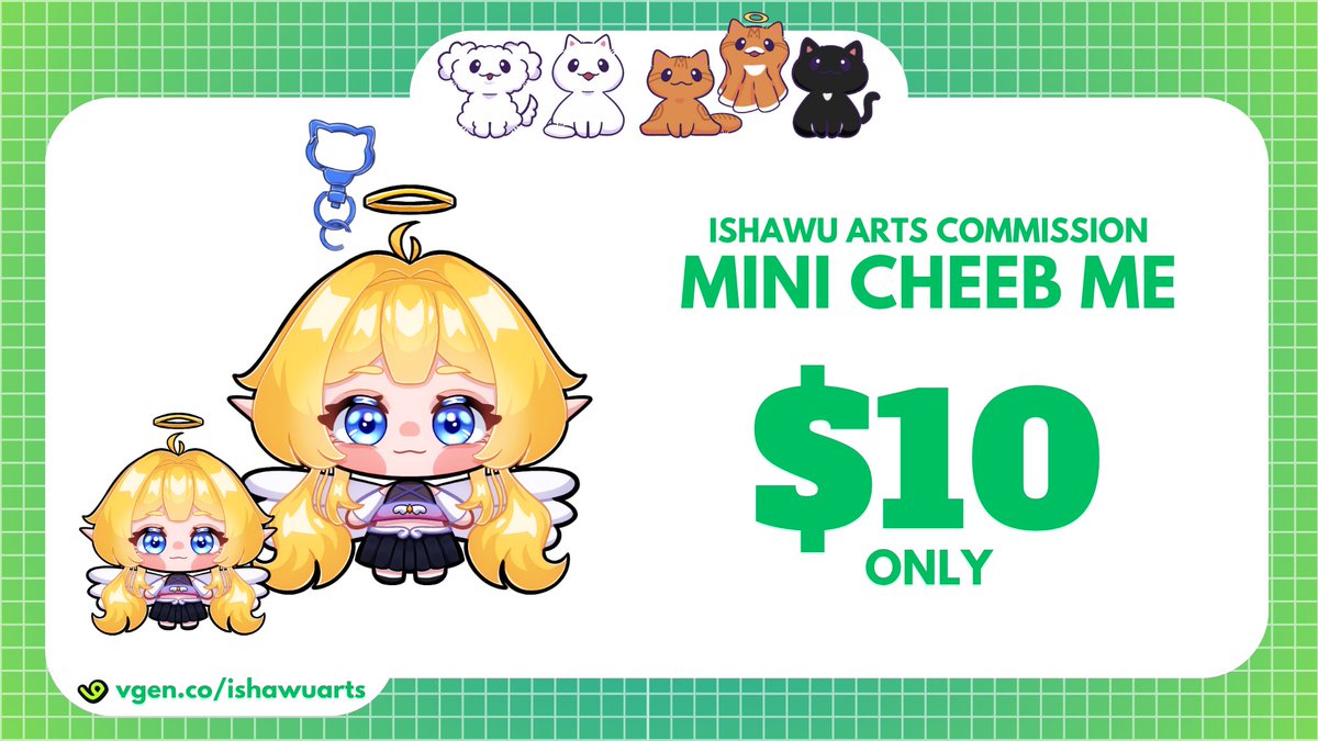 ishawu_arts's tweet photo. New YCH service!!
Want a mini version of yourself? Why not get one of these hehe~
You may order on my vgen or dm me☺️🫶🏻
#VGenOpen #vgen #VGenComm #chibi #cheeb #commissionsopen https://t.co/dXFsPaFgur