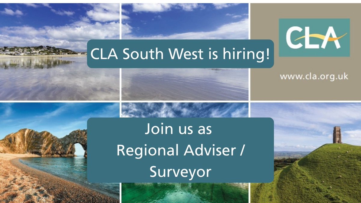 CLA South West (@clasouthwest) on Twitter photo Are you passionate about the rural sector & looking for a new challenge? We're looking for a Regional Adviser/Surveyor to join the south west team to advise members, work on policy issues and support the delivery of <a href="/CLAtweets/">Country Land & Business Assn</a> activities in the region. cla.org.uk/about-cla/job-… Are you passionate about the rural sector & looking for a new challenge? We're looking for a Regional Adviser/Surveyor to join the south west team to advise members, work on policy issues and support the delivery of <a href="/CLAtweets/">Country Land & Business Assn</a> activities in the region. cla.org.uk/about-cla/job-…