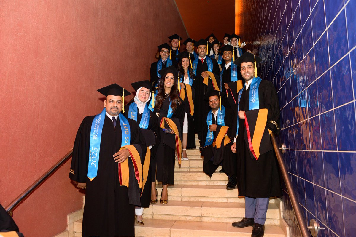AUC's tweet image. Caps flew and dreams soared as we celebrated our newest graduate class last night on campus — a proud moment of joy, reflection, and achievement. Congratulations to our Spring 2025 graduates! 🎓#AUCDriven
