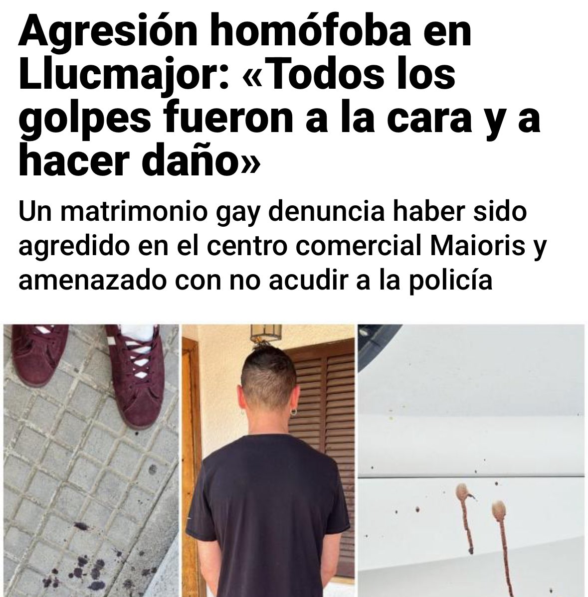 La meva condemna davant aquesta agressió a una parella a Llucmajor i tot el meu suport i ànim a les víctimes.

Des del Govern de les Illes Balears reiteram el nostre compromís amb la llibertat i la diversitat i la lluita contra qualsevol violència i contra la LGTBIfòbia.