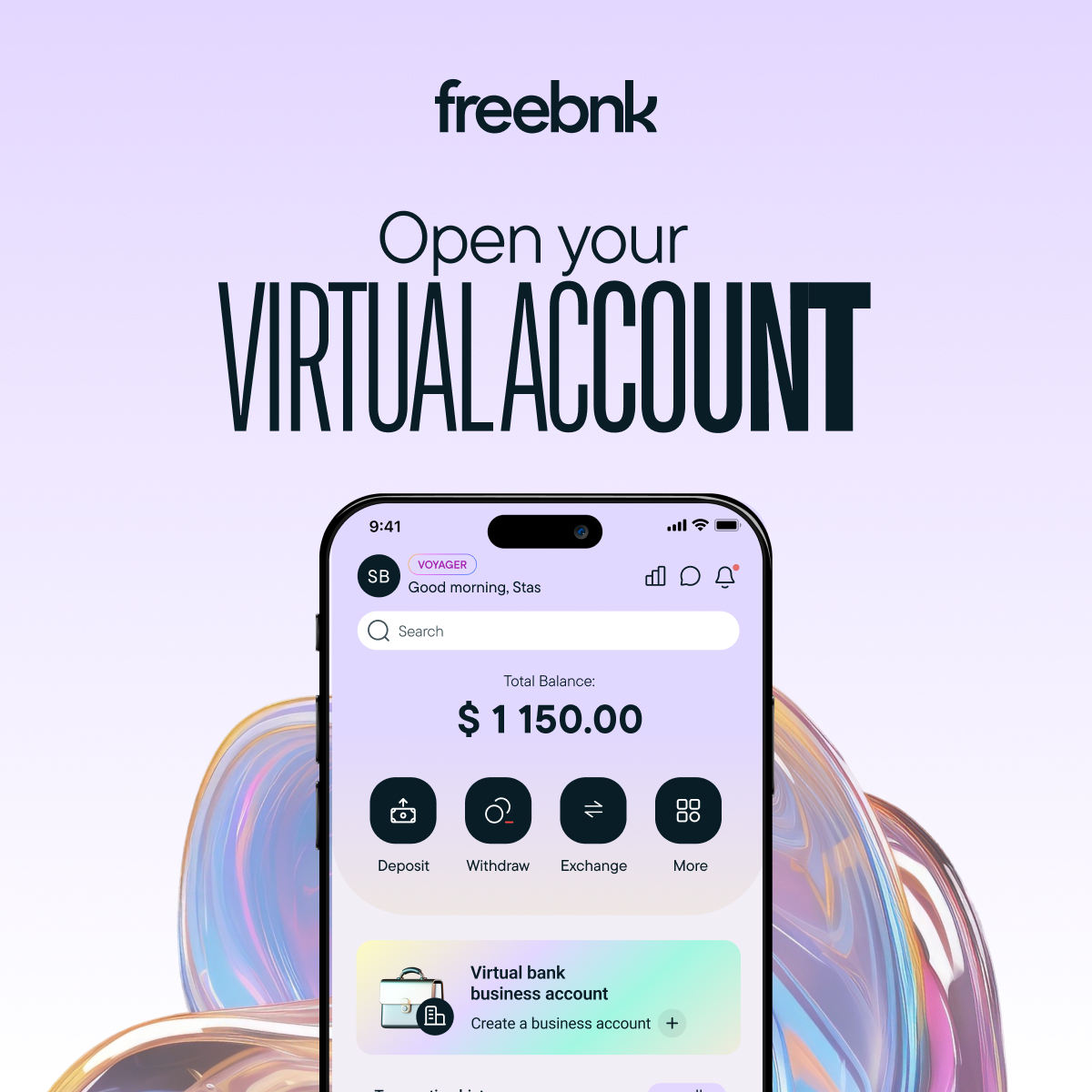 free_bnk's tweet image. Imagine opening an account without going to a branch, scanning 4 documents, or waiting a week.

That’s what Freebnk’s virtual account is for.
- KYC in-app
- Global user onboarding
- Use it the same day