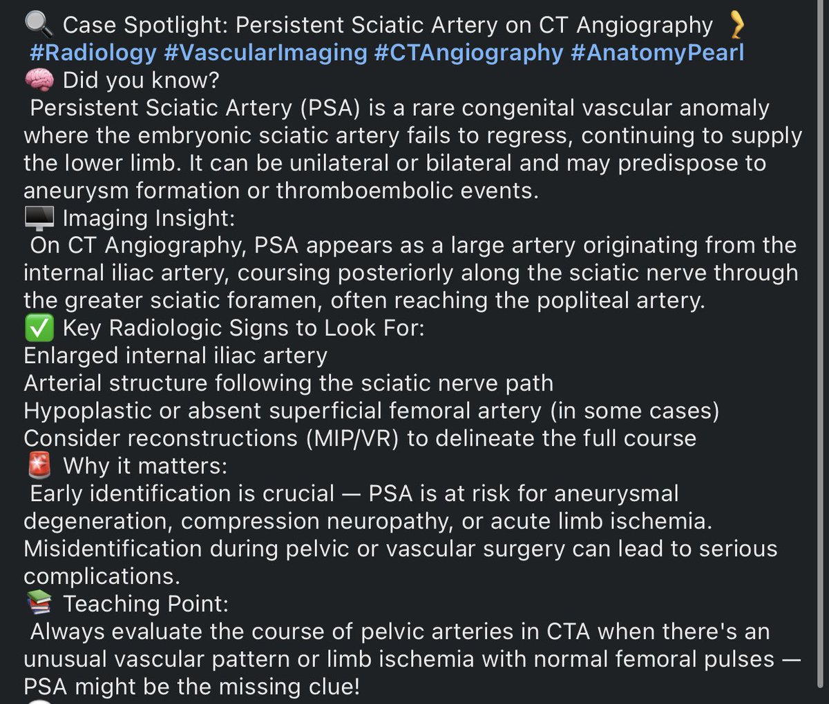 drvenkimdrd's tweet image. Persistent Sciatic artery 🌟🌟