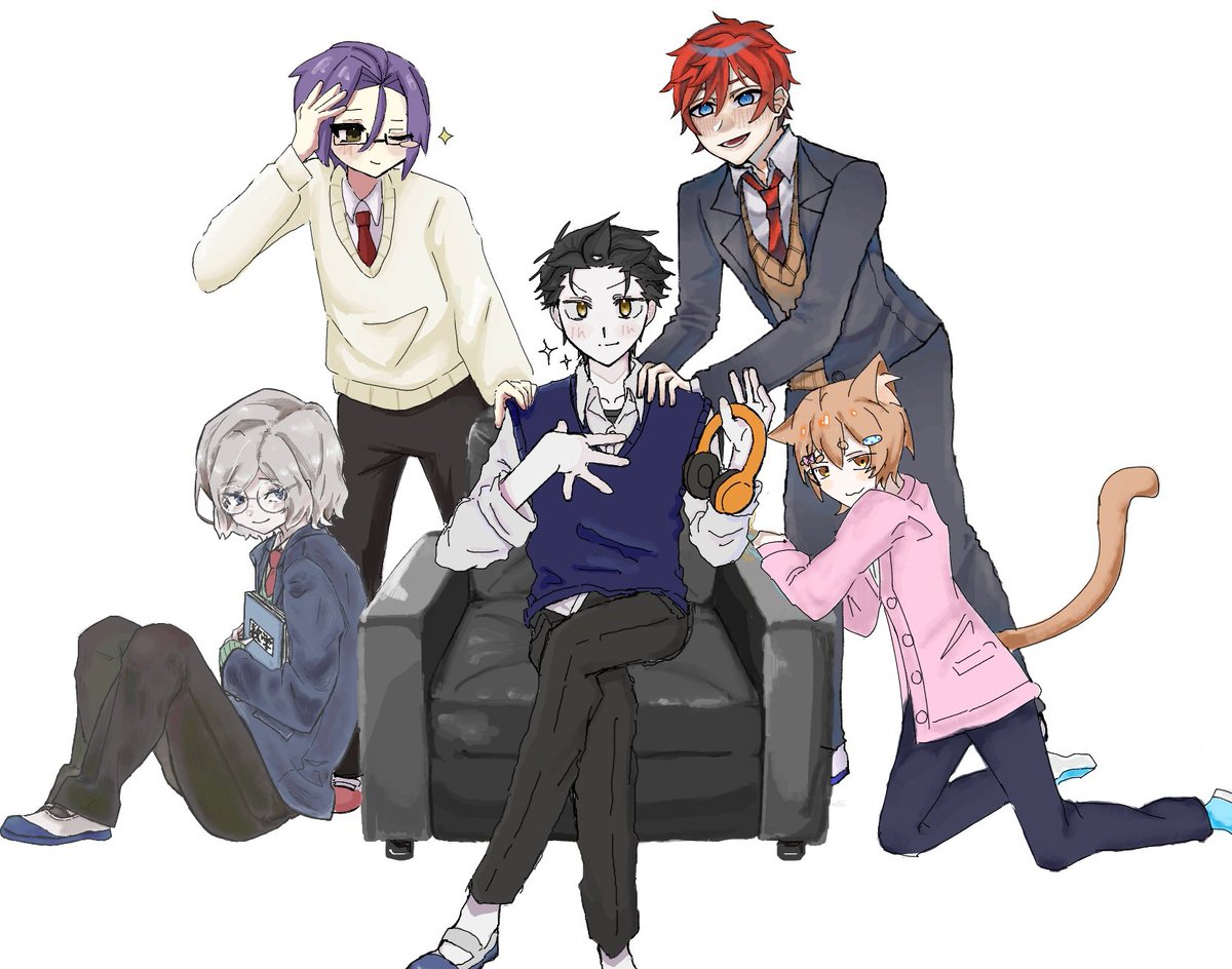 mikannoheta_'s tweet image. 相互ちゃんと絵チャでル学園で合作しました❕❕タップ推奨