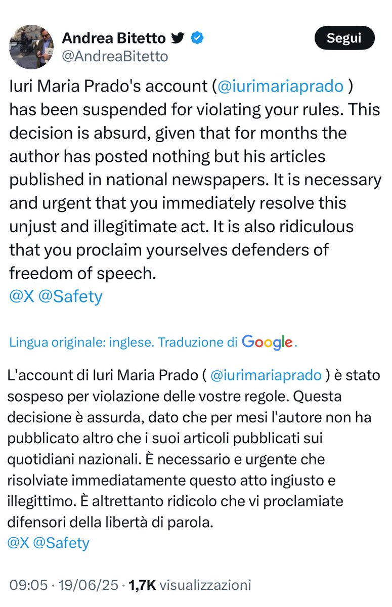 Ah, c’è anche la sezione dillo in inglese, così fa più figura e non sembra copiato/incollato dagli altri.
#pradolibero
#nonfateglizozzoni