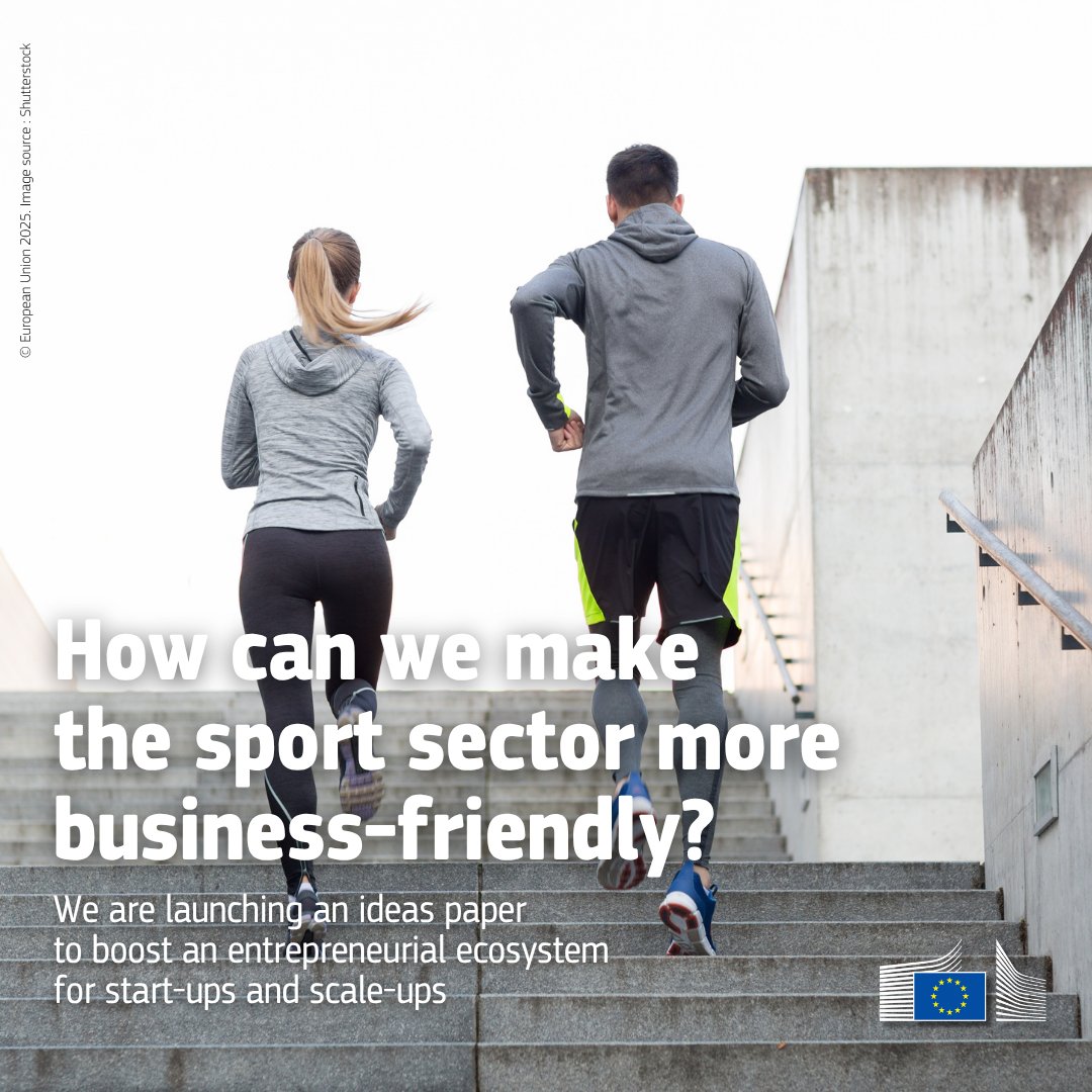💼 Elevate sports for SMEs!

The new SHARE 2.0 Ideas Paper outlines how to scale start-ups, connect ecosystems &amp; unlock funding. Let’s build a winning entrepreneurial culture in sport.

Read more ➡️europa.eu/!jcxQqp