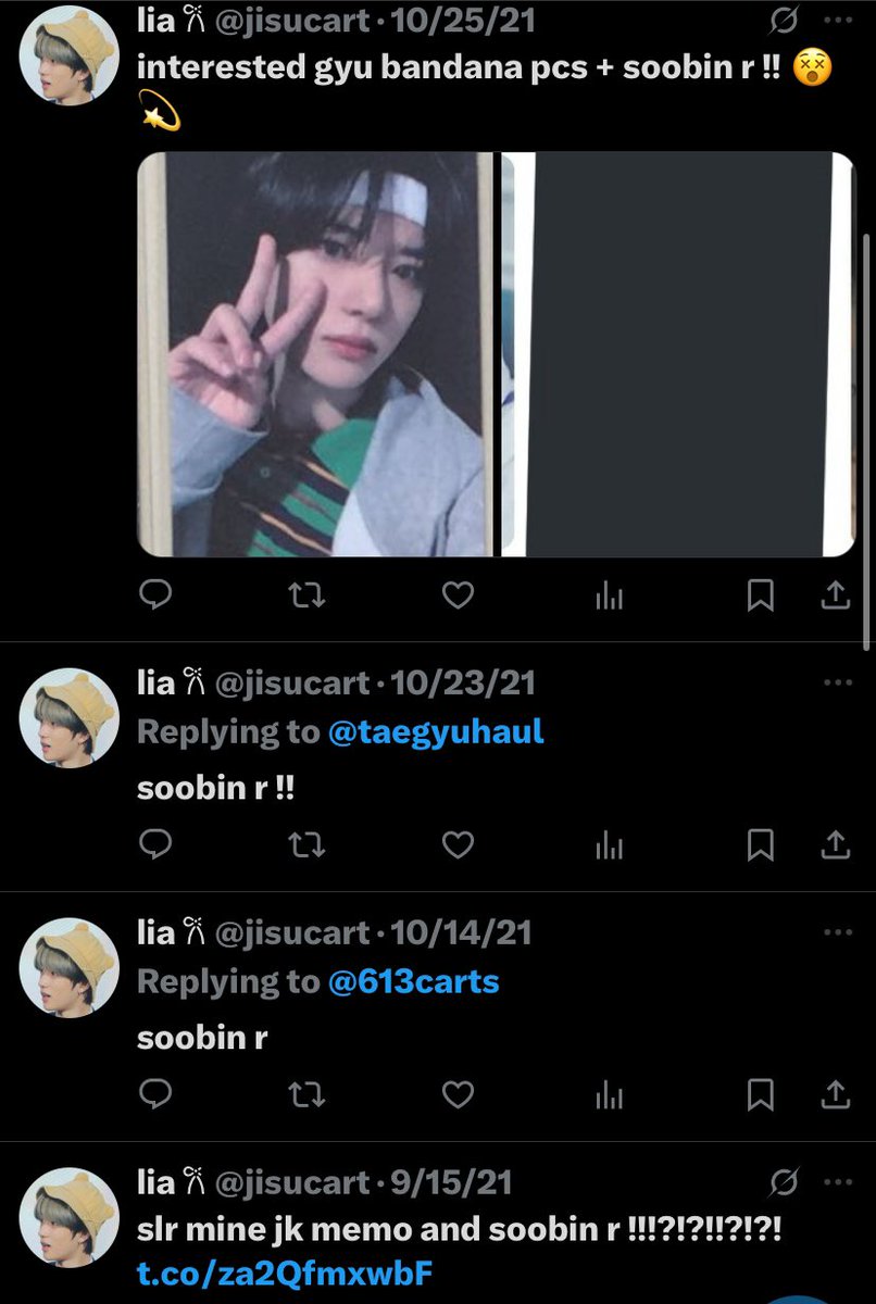 jisucart's tweet photo. wtb lfs soobin r ph !!!!!! 

willing to pay asap Pls pauwiin nyo n sha 2021 ko pa to hinahanap 😞 https://t.co/s3ipRFCHMN