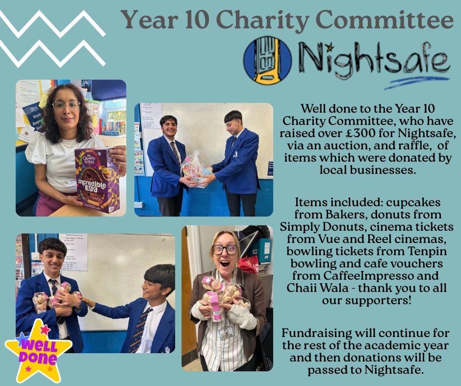 Well done to the Year 10 Charity Committee!