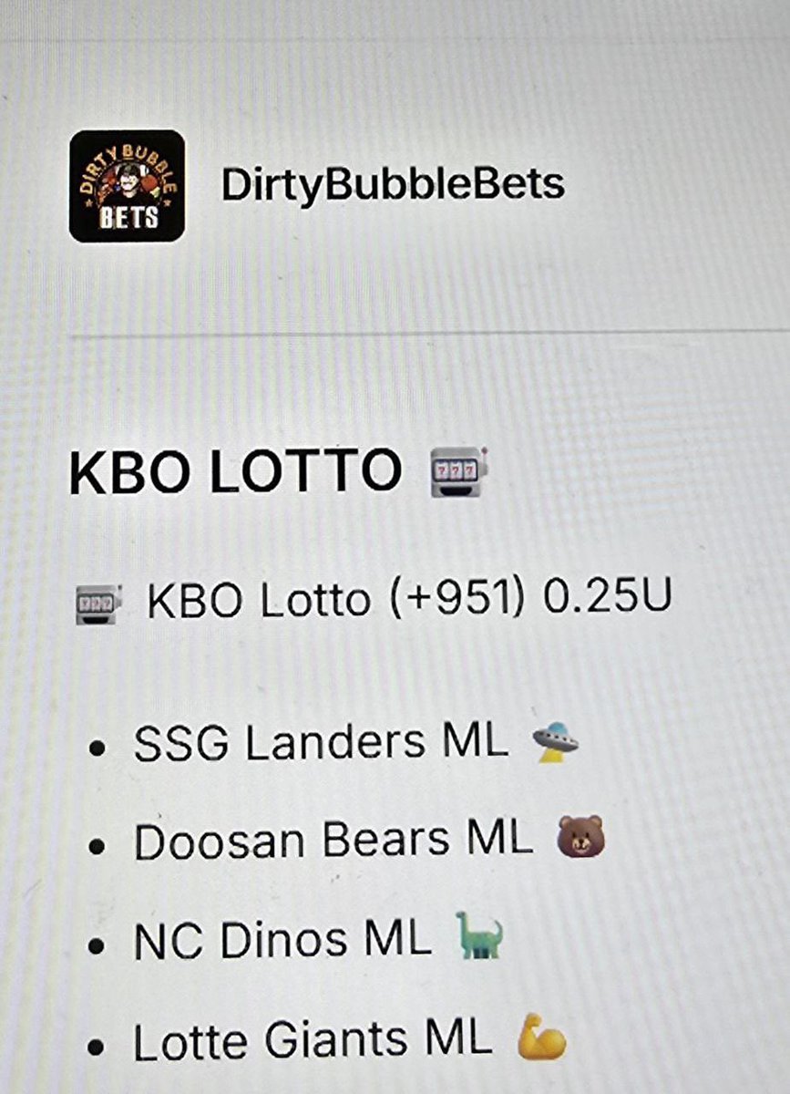 allcappersfreee's tweet photo. #KBO ⚾️
Overnight plays🔥
#kimsvip
#bankrollbill
#dirtybubblebets
#A11bets https://t.co/FDxJoIjaAh