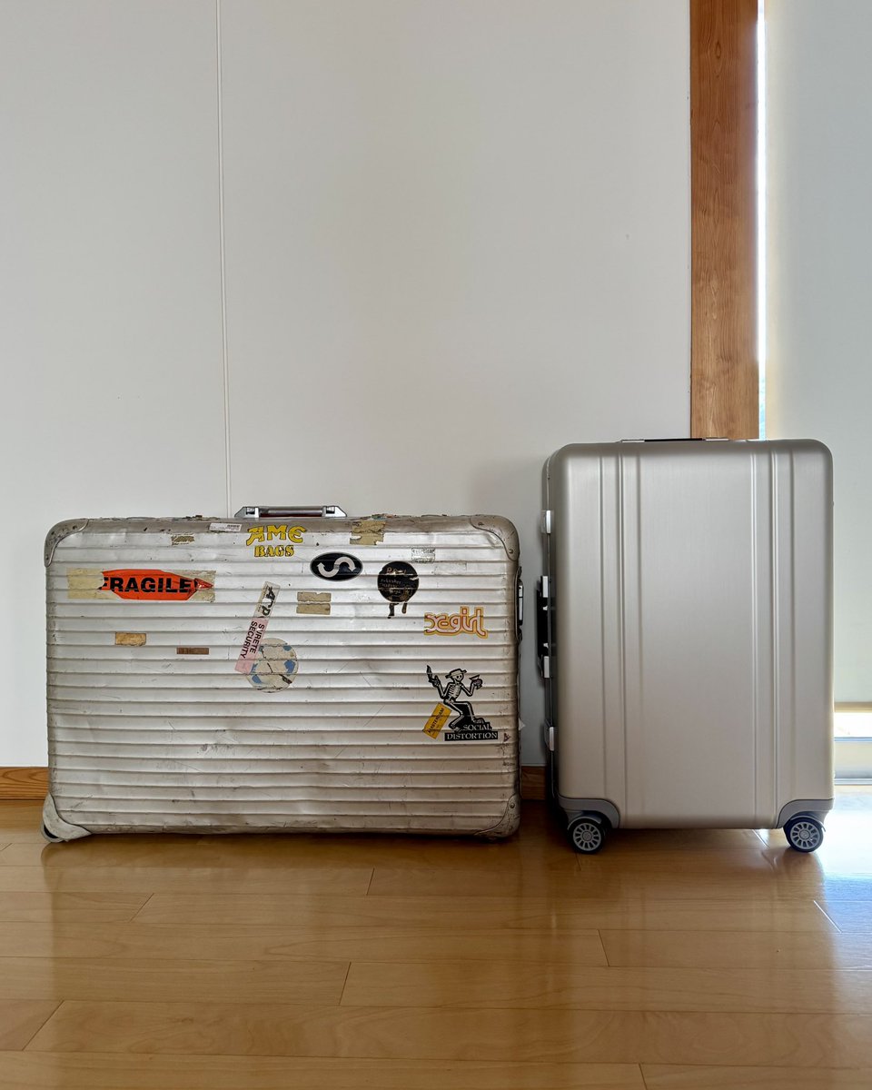 いつものスーツケース（RIMOWA）ふたつを修理に出したのでロンドンには