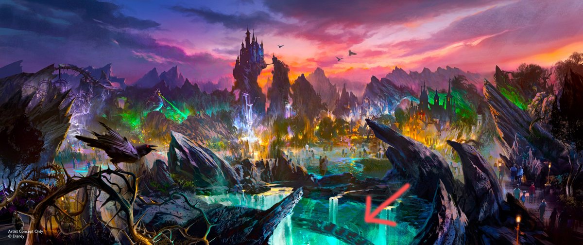 jerhowTV's tweet photo. Whoa anyone else notice the underwater roller coaster featured in the updated concept art for Villains Land coming to Magic Kingdom at Walt Disney World? This looks incredible! https://t.co/YzJqG3awpm