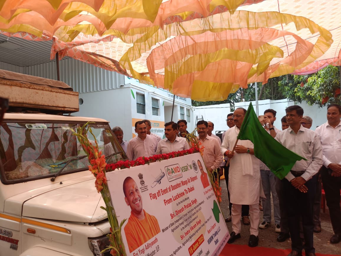 IndoCooperation's tweet photo. The Indo-German AMD project has successfully enabled the second trial shipment of Dasheri Mango, with quality standards from Lucknow, Uttar Pradesh, and was sent by Malihabad Mango FPC and IRADA FPC on 15th June 2025.
@AgriGoI @APEDADOC https://t.co/cVrhoZrWSs