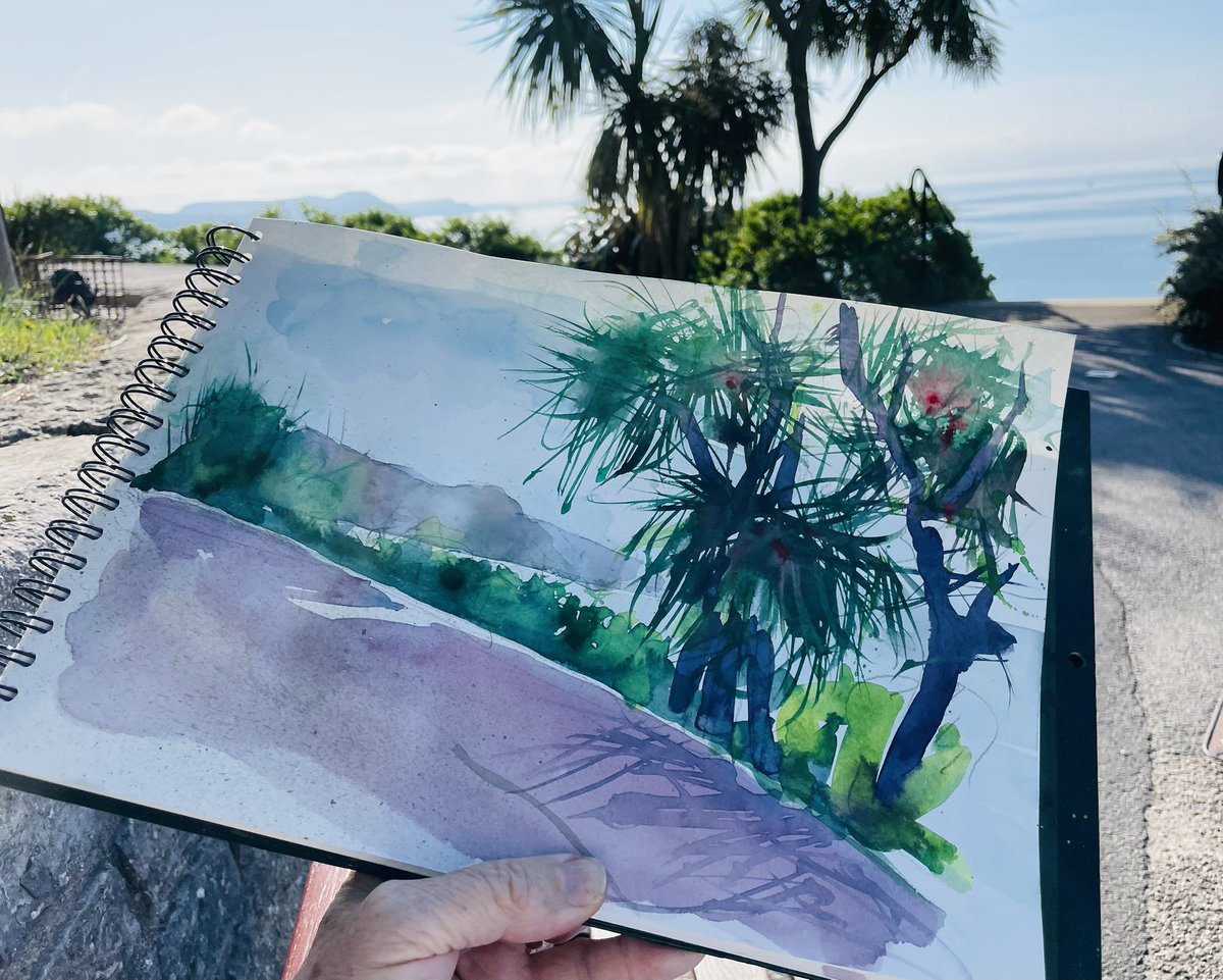 Quick watercolour before breakfast