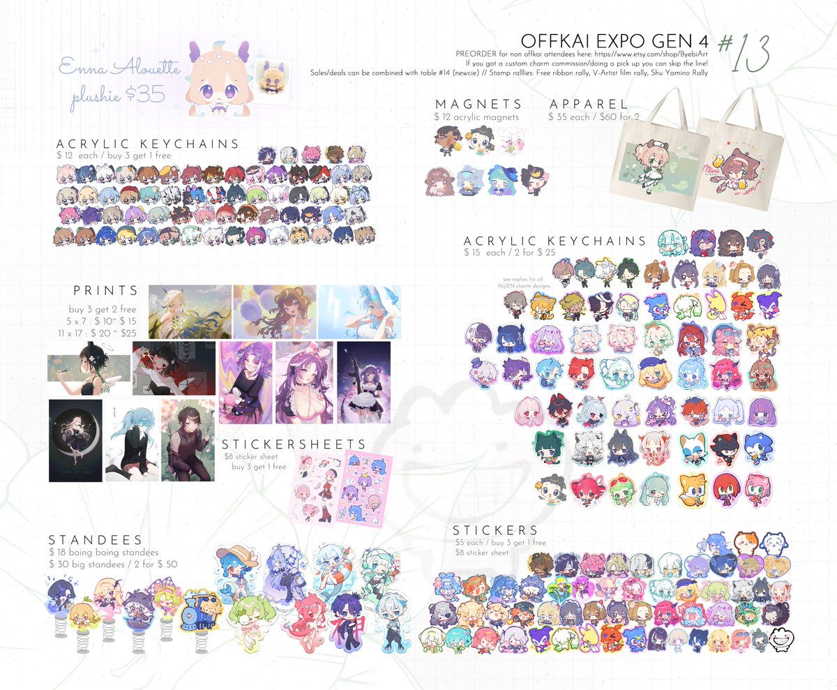 BYEBi_'s tweet image. hhh--hey guys..!!! WAHOO...!! offkai catalogue! table 13! :)
I'll also have a cut out standee of myself at the corner of my table! Please say hi to her🥹
OFFKAI/booth rules, ribbons, online preorder, commission pick ups, stamp rallies, ribbons in 🧵 below!!!