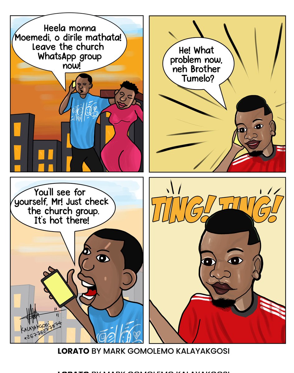 HorebInc's tweet photo. Take a look at Lorato, Volume 1! This exciting comic book series explores Christian courtships, love, and faith. Take a peek! If you were in Moemedi's shoes, what would you do?
#markkalayakgosi #art
#horebinc https://t.co/9oyQJWRR8g