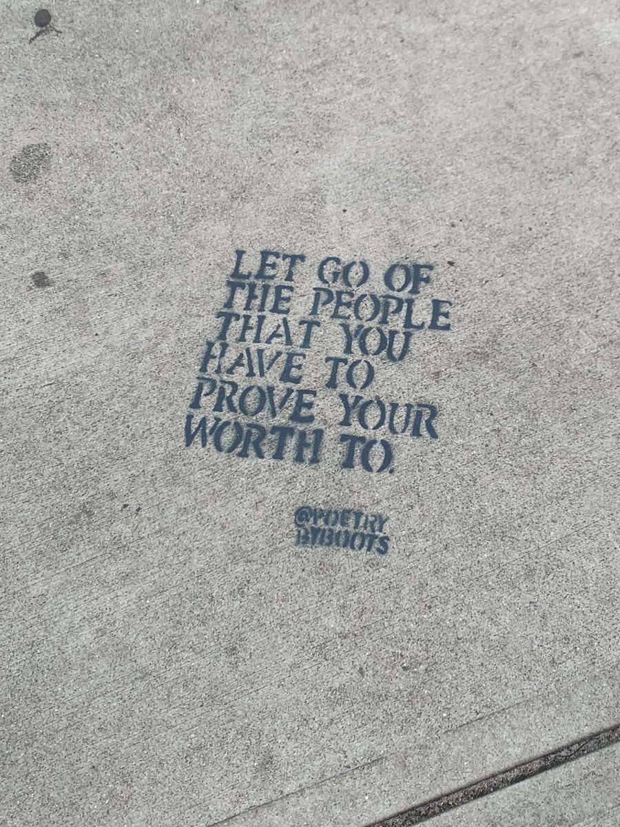 Words to live by on a sidewalk 💜