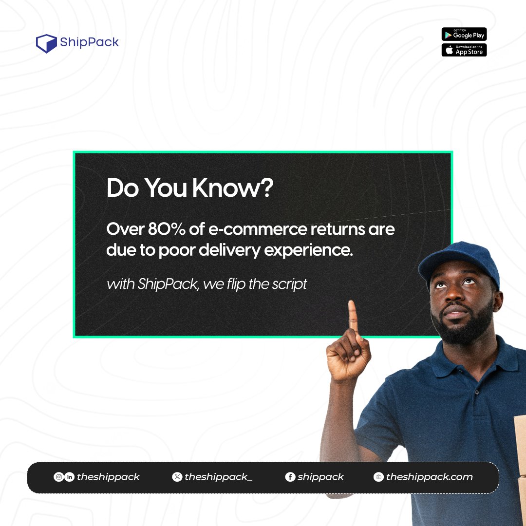 TheShipPack_'s tweet photo. Weβre dedicated to providing a seamless experience that keeps your customers satisfied and reduces those returns.
Download the ShipPack app today and enjoy your first delivery for FREE!
#ShipPack #Ecommerce #DeliveryExperience #ReduceReturns #Shipping #FreeDelivery #zeudiners https://t.co/l6AAx3pkUZ