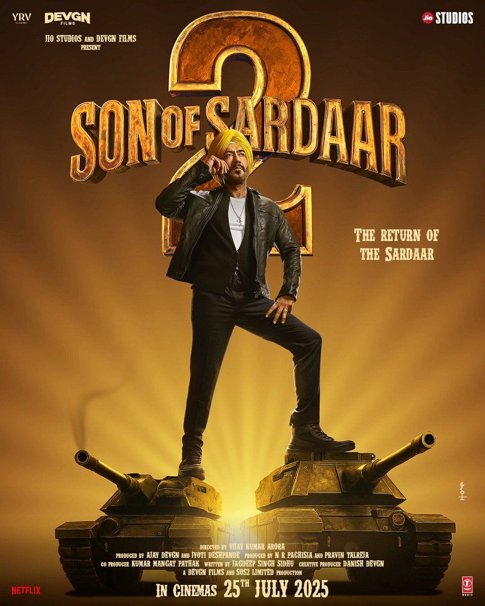 Vindu Dara Singh (@realvindusingh) on Twitter photo Situation thodi 🆘 hai kyunki Son Of Sardaar✌🏻is coming. 😉
#SOS2 in cinemas near you on 25th July. 🕺
#SardaarIsBack #SonOfSardaar2
<a href="/ajaydevgn/">Ajay Devgn</a> <a href="/ravikishann/">Ravi Kishan</a> <a href="/mrunal0801/">Mrunal Thakur</a> #DeepakDobriyal <a href="/imsanjaimishra/">Sanjay Mishra</a> #KubbraSait #ChunkyPandey <a href="/SaxenaSharat/">Sharat Saxena</a> #MukulDev #RoshniWalia Situation thodi 🆘 hai kyunki Son Of Sardaar✌🏻is coming. 😉
#SOS2 in cinemas near you on 25th July. 🕺
#SardaarIsBack #SonOfSardaar2
<a href="/ajaydevgn/">Ajay Devgn</a> <a href="/ravikishann/">Ravi Kishan</a> <a href="/mrunal0801/">Mrunal Thakur</a> #DeepakDobriyal <a href="/imsanjaimishra/">Sanjay Mishra</a> #KubbraSait #ChunkyPandey <a href="/SaxenaSharat/">Sharat Saxena</a> #MukulDev #RoshniWalia