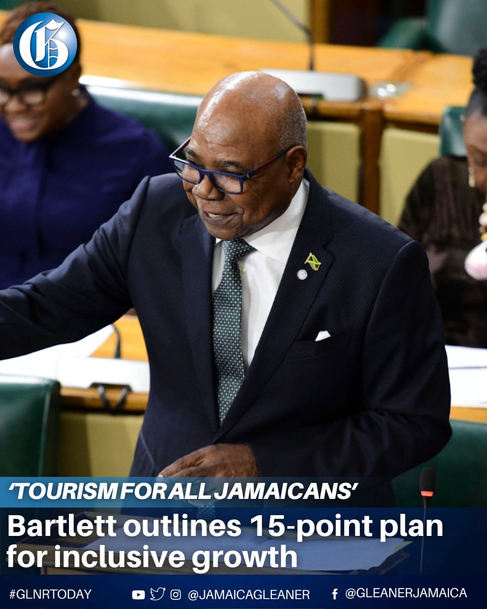 Tourism Minister Edmund Bartlett has announced a 15-point strategic plan aimed at making Jamaica’s tourism sector more inclusive, with a focus on improving worker conditions, expanding local ownership, and increasing economic linkages.

Read more: jamaica-gleaner.com/article/lead-s…