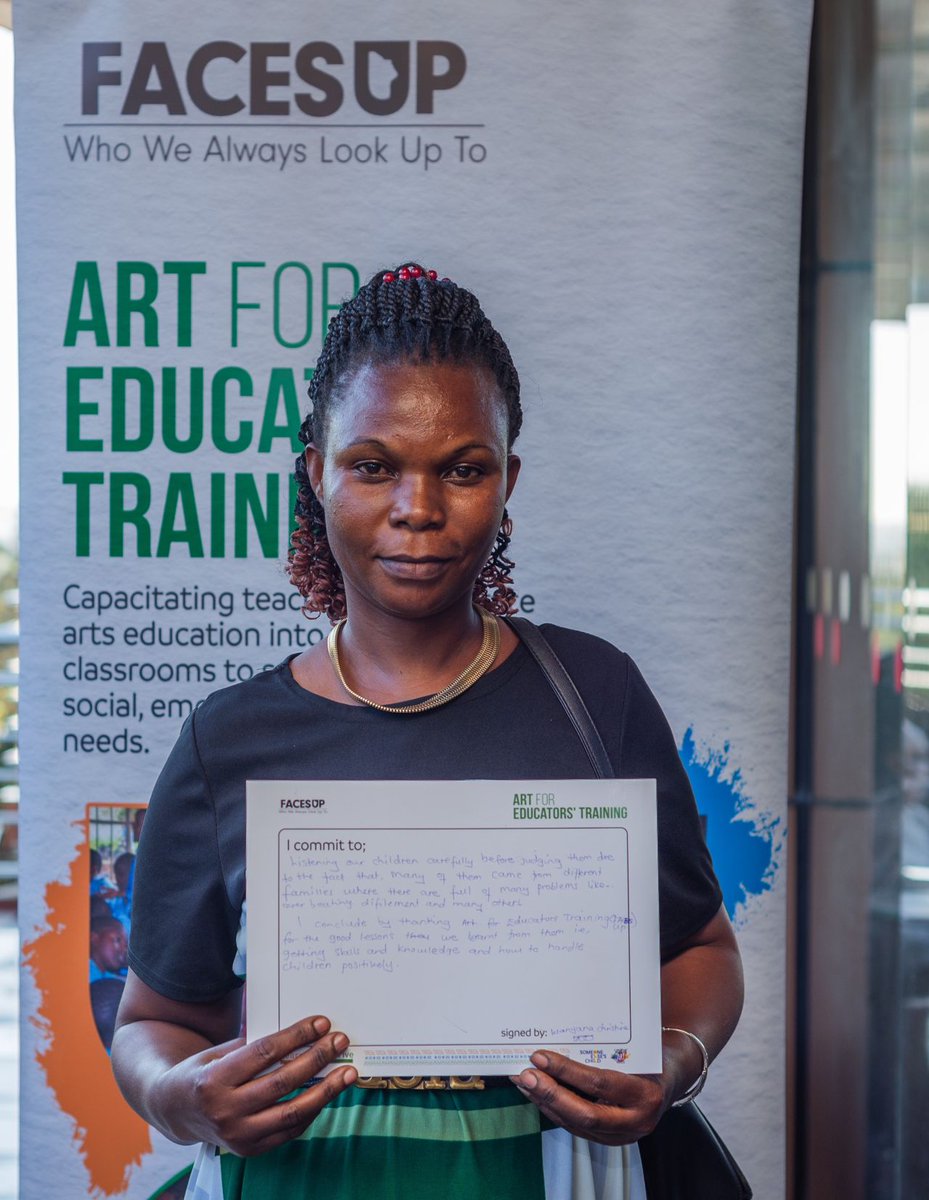 FacesUpUganda's tweet photo. We appreciate our partners @Some1ElsesChild for making this possible and @SatArtClass for playing a fundamental role in this initiative.
Take a moment to read some of the commitments from educators as they share their experiences on this journey. #facesup #art4educators https://t.co/7O8QyKrb75